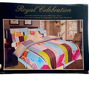 Disney Fashion World Full/Queen 6 Piece Patchwork Reversible Bedspread Duvet